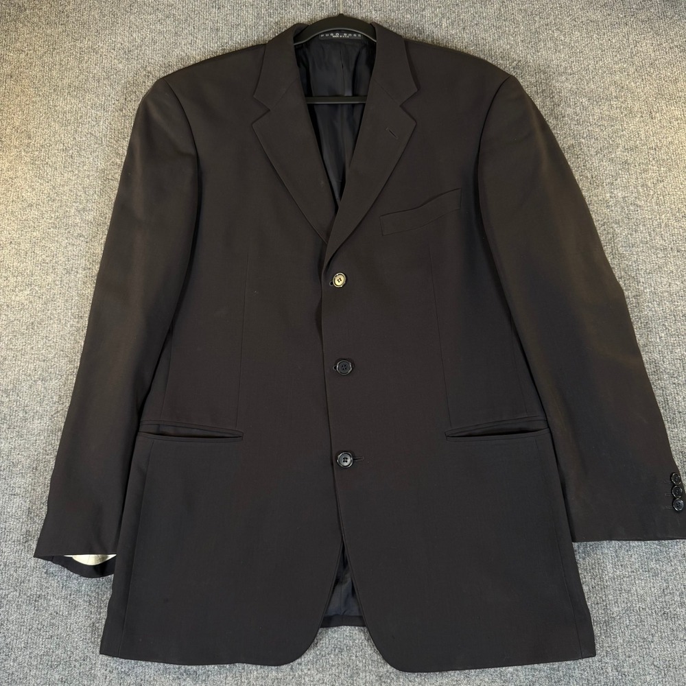 Hugo Boss Mens Black 100% Virgin Wool 3 Button Blazer Sport Einstein Sigma 42R